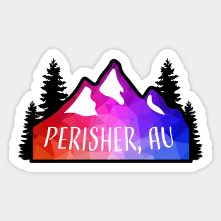 Geometric Colorful Mountain Perisher, Australia Sticker